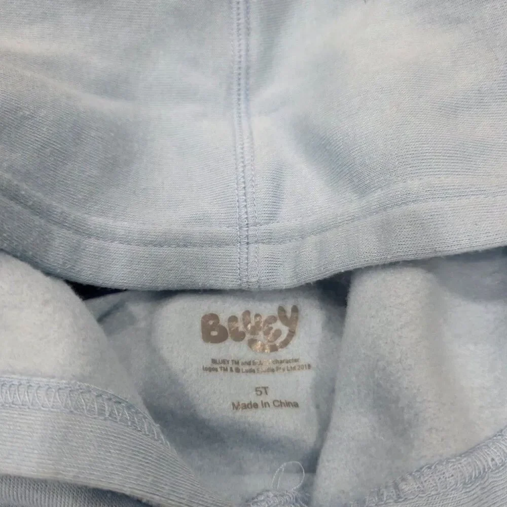 Bluey Blue Graphic Fleece Hoodie and Joggers Set 5T